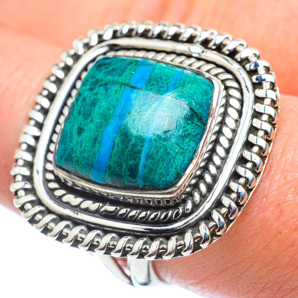 Chrysocolla Rings handcrafted by Ana Silver Co - RING57734