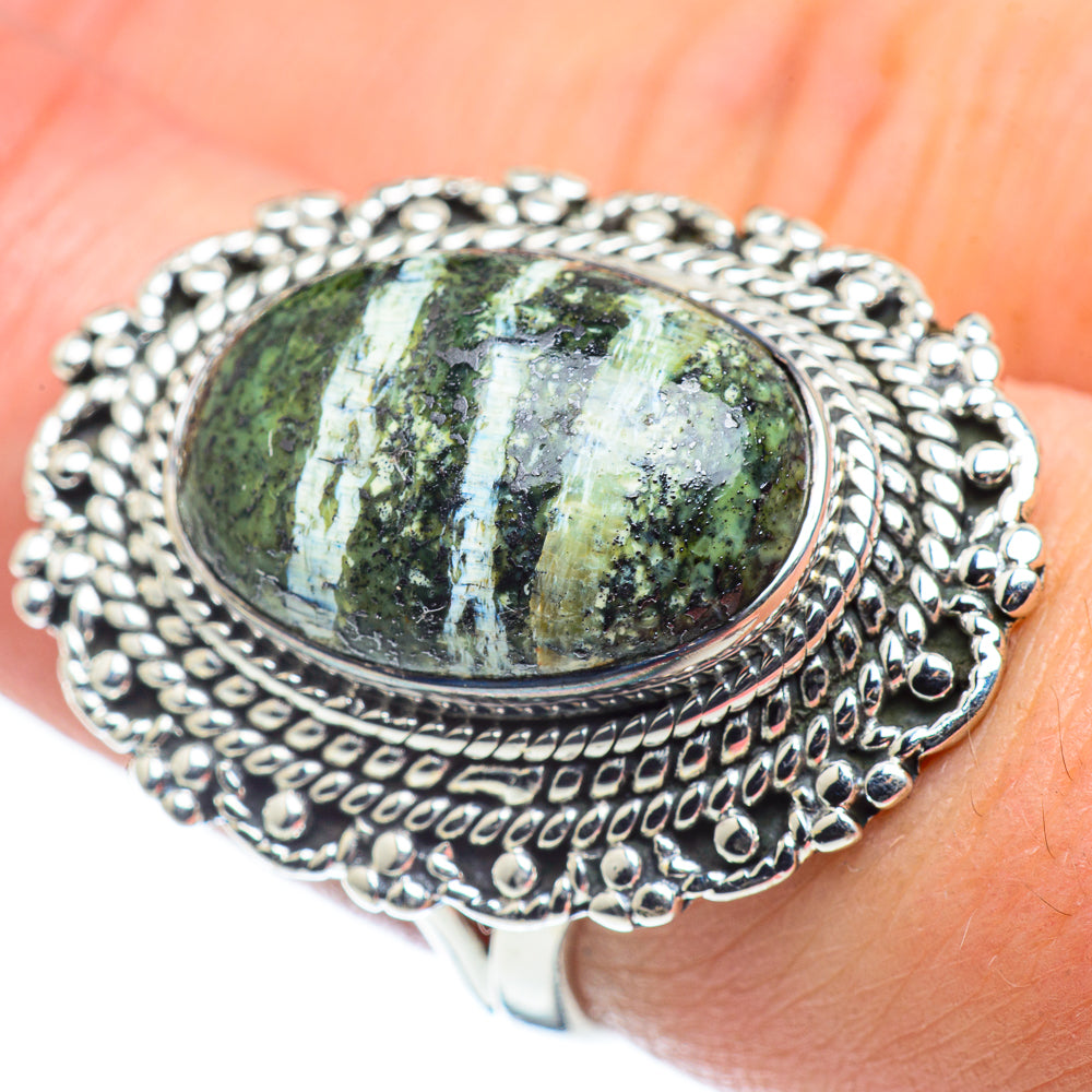 Lizard Jasper Rings handcrafted by Ana Silver Co - RING57735