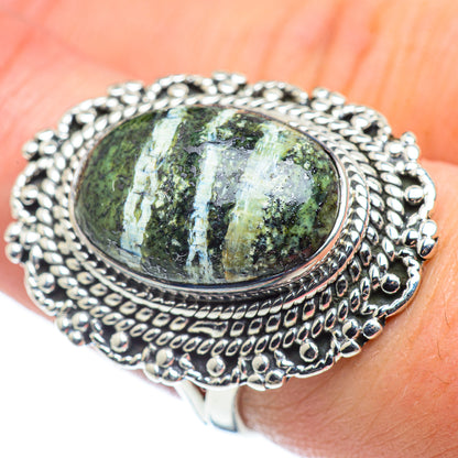 Lizard Jasper Rings handcrafted by Ana Silver Co - RING57735