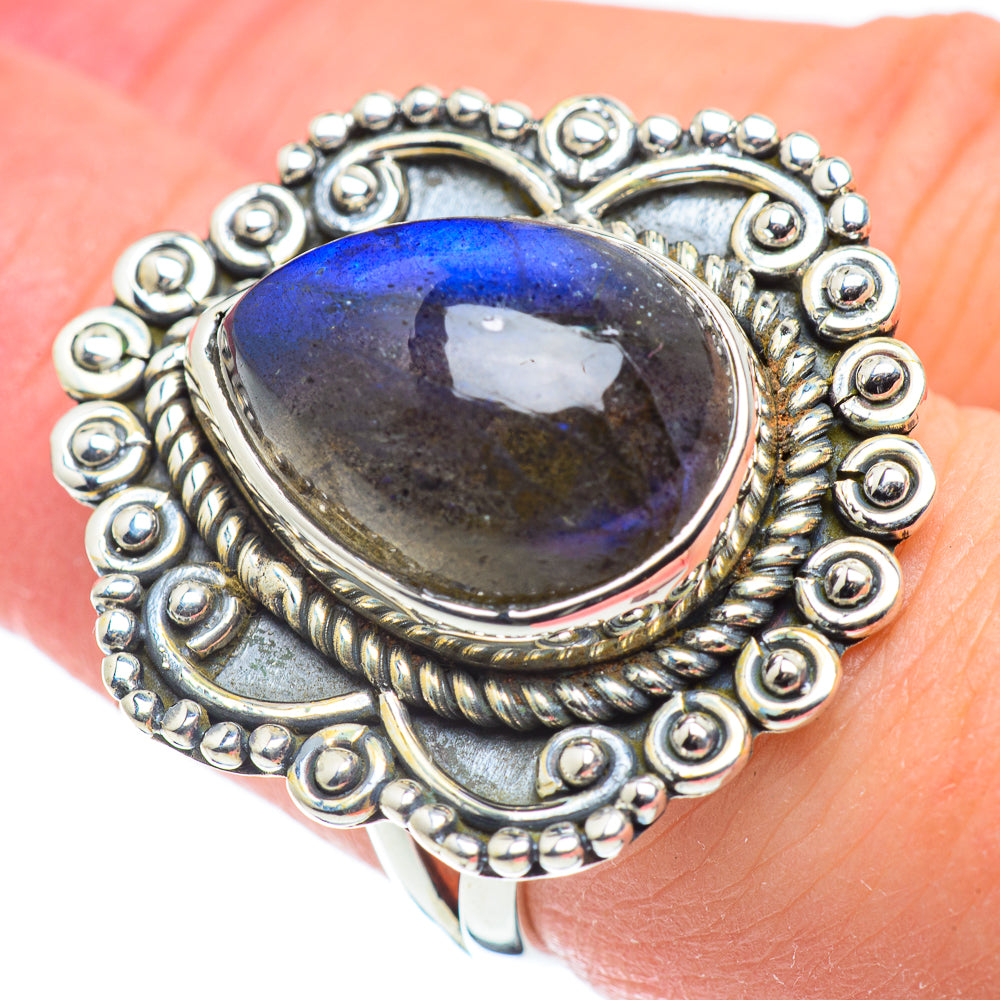Labradorite Rings handcrafted by Ana Silver Co - RING57757