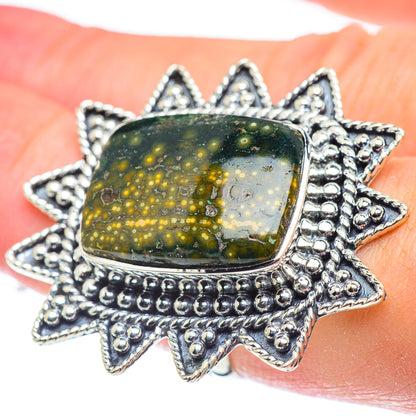 Ocean Jasper Rings handcrafted by Ana Silver Co - RING57759