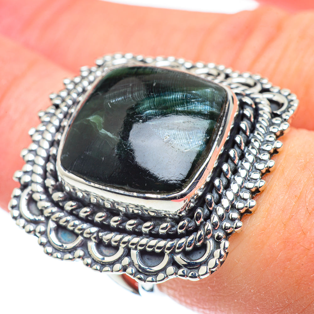 Seraphinite Rings handcrafted by Ana Silver Co - RING57761