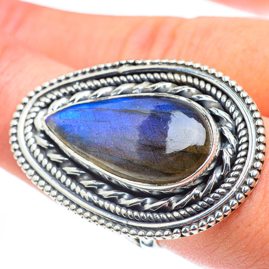 Labradorite Rings handcrafted by Ana Silver Co - RING57777