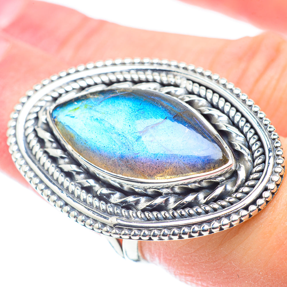 Labradorite Rings handcrafted by Ana Silver Co - RING57783