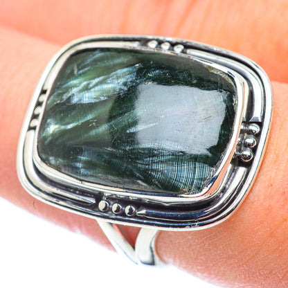 Seraphinite Rings handcrafted by Ana Silver Co - RING57786