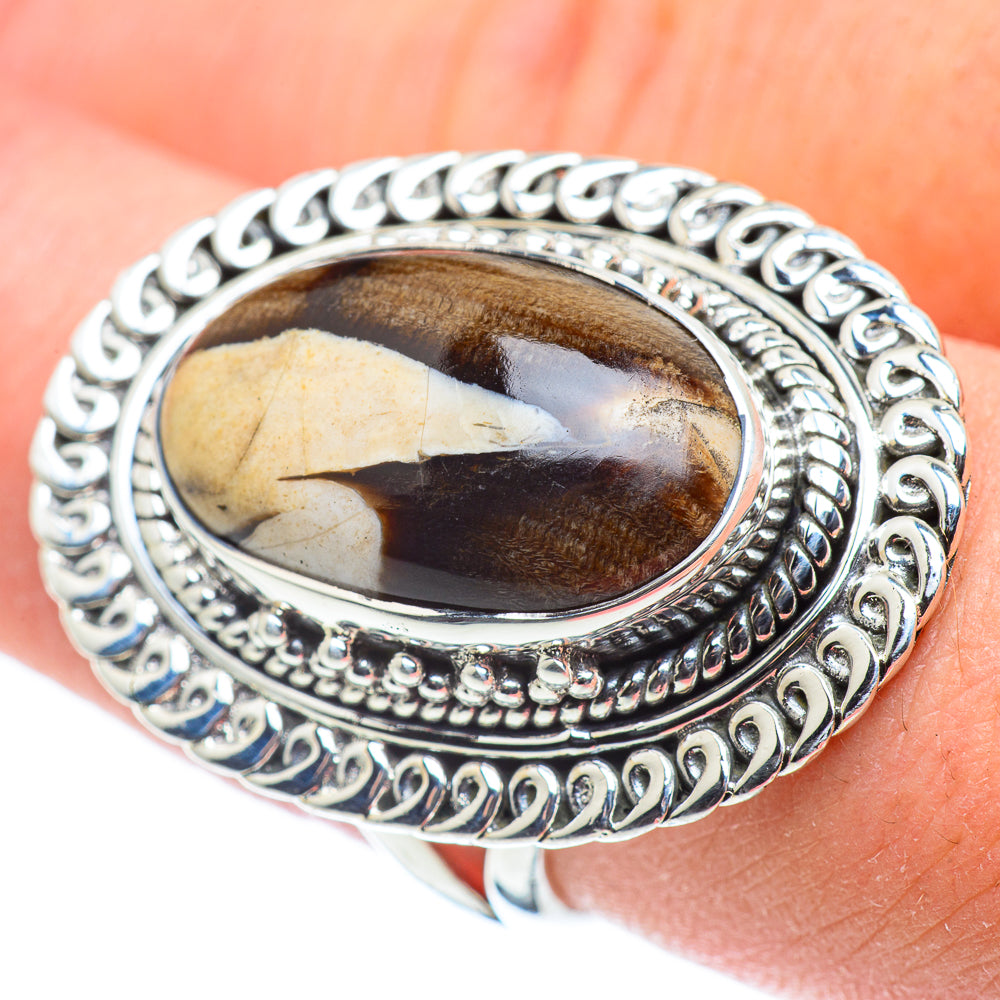 Peanut Wood Jasper Rings handcrafted by Ana Silver Co - RING57788