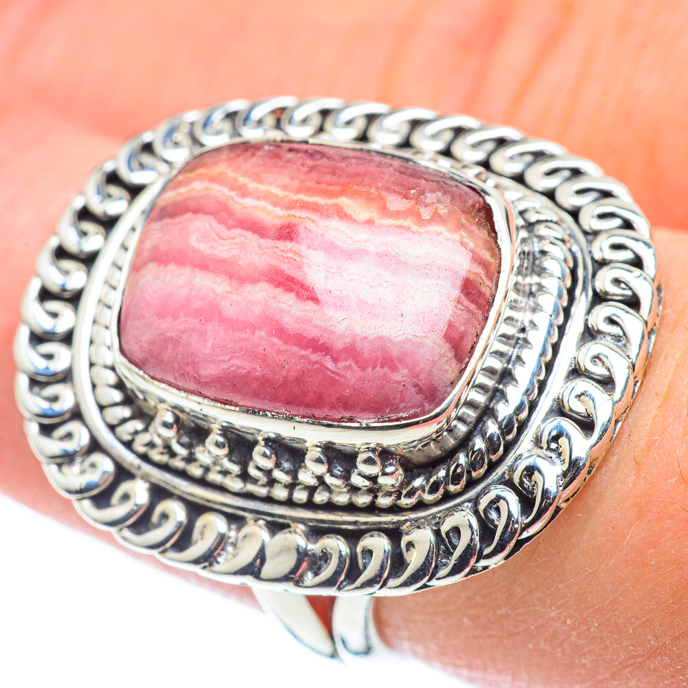 Rhodochrosite Rings handcrafted by Ana Silver Co - RING57793