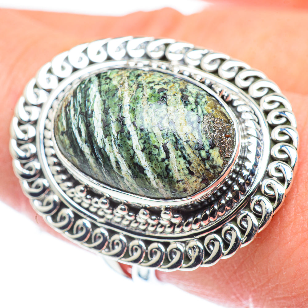 Lizard Jasper Rings handcrafted by Ana Silver Co - RING57806
