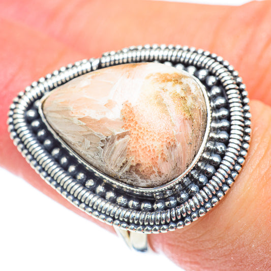 Scolecite Rings handcrafted by Ana Silver Co - RING57814