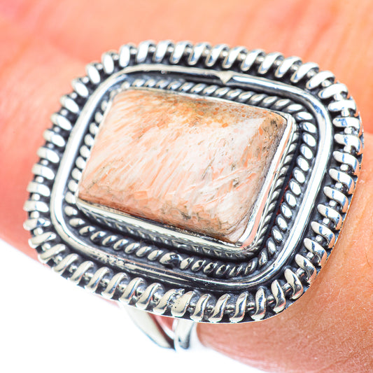 Scolecite Rings handcrafted by Ana Silver Co - RING57815