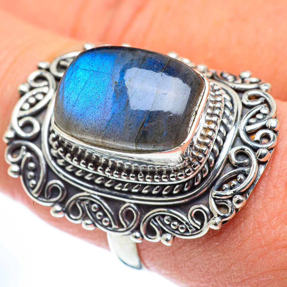 Labradorite Rings handcrafted by Ana Silver Co - RING57827
