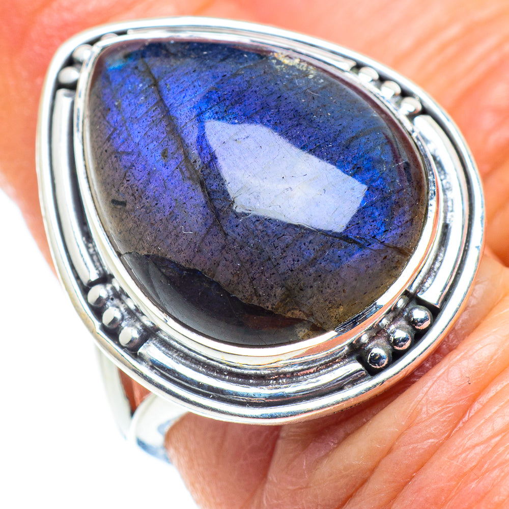Labradorite Rings handcrafted by Ana Silver Co - RING57830