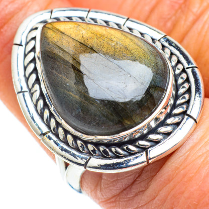 Labradorite Rings handcrafted by Ana Silver Co - RING57831