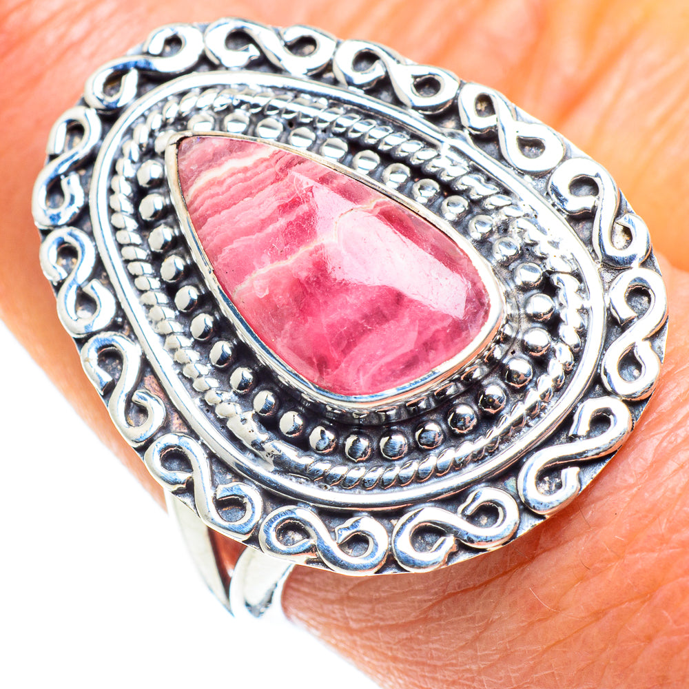 Rhodochrosite Rings handcrafted by Ana Silver Co - RING57833