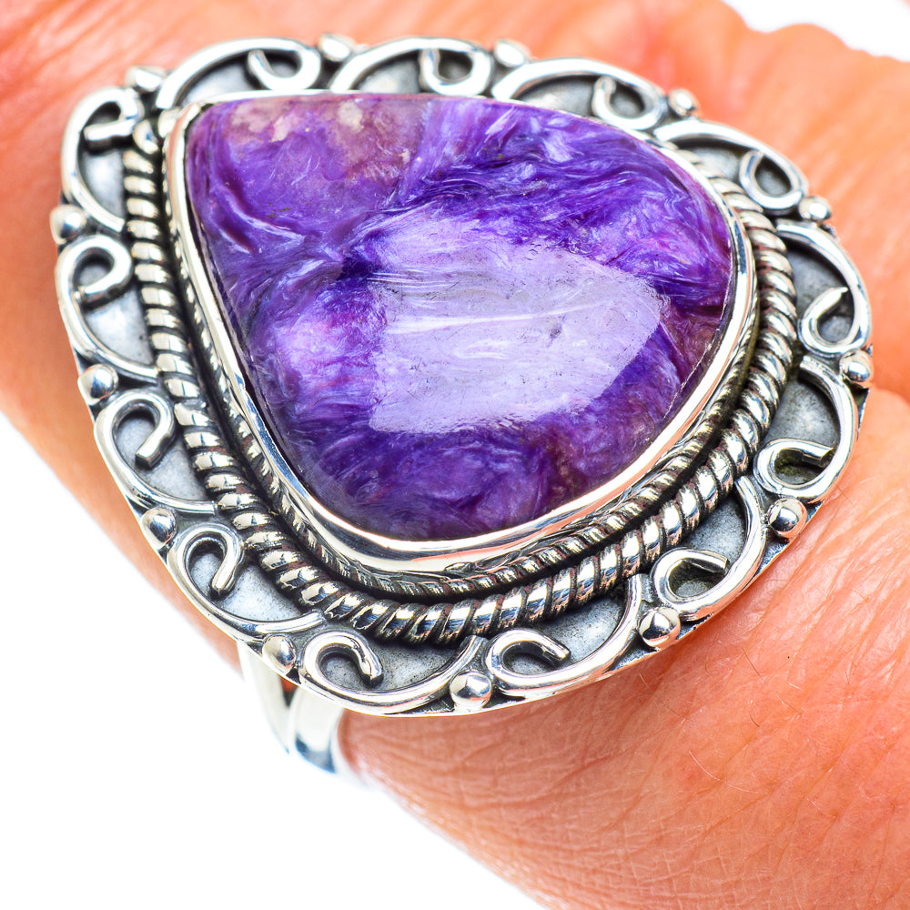 Charoite Rings handcrafted by Ana Silver Co - RING57834