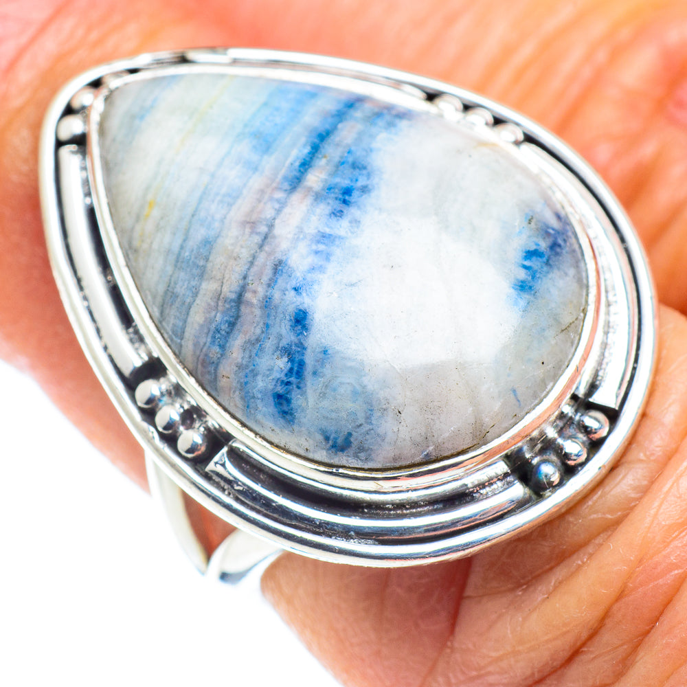 Blue Scheelite Rings handcrafted by Ana Silver Co - RING57835