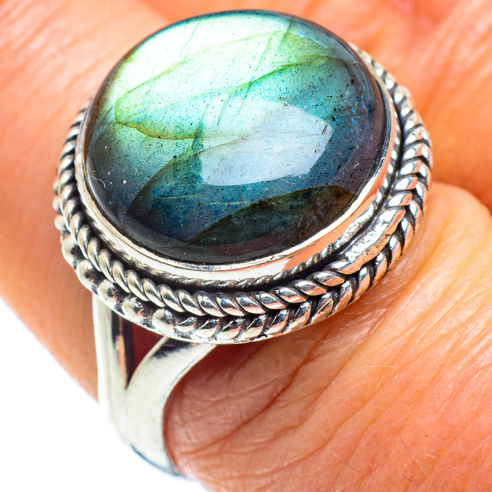 Labradorite Rings handcrafted by Ana Silver Co - RING57836