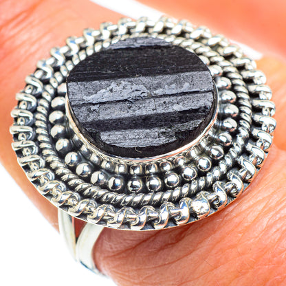 Black Tourmaline Rings handcrafted by Ana Silver Co - RING57844