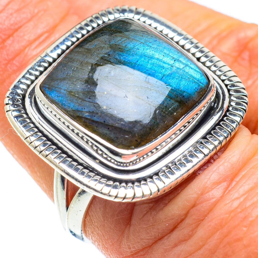 Labradorite Rings handcrafted by Ana Silver Co - RING57845