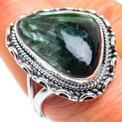 Seraphinite Rings handcrafted by Ana Silver Co - RING57847