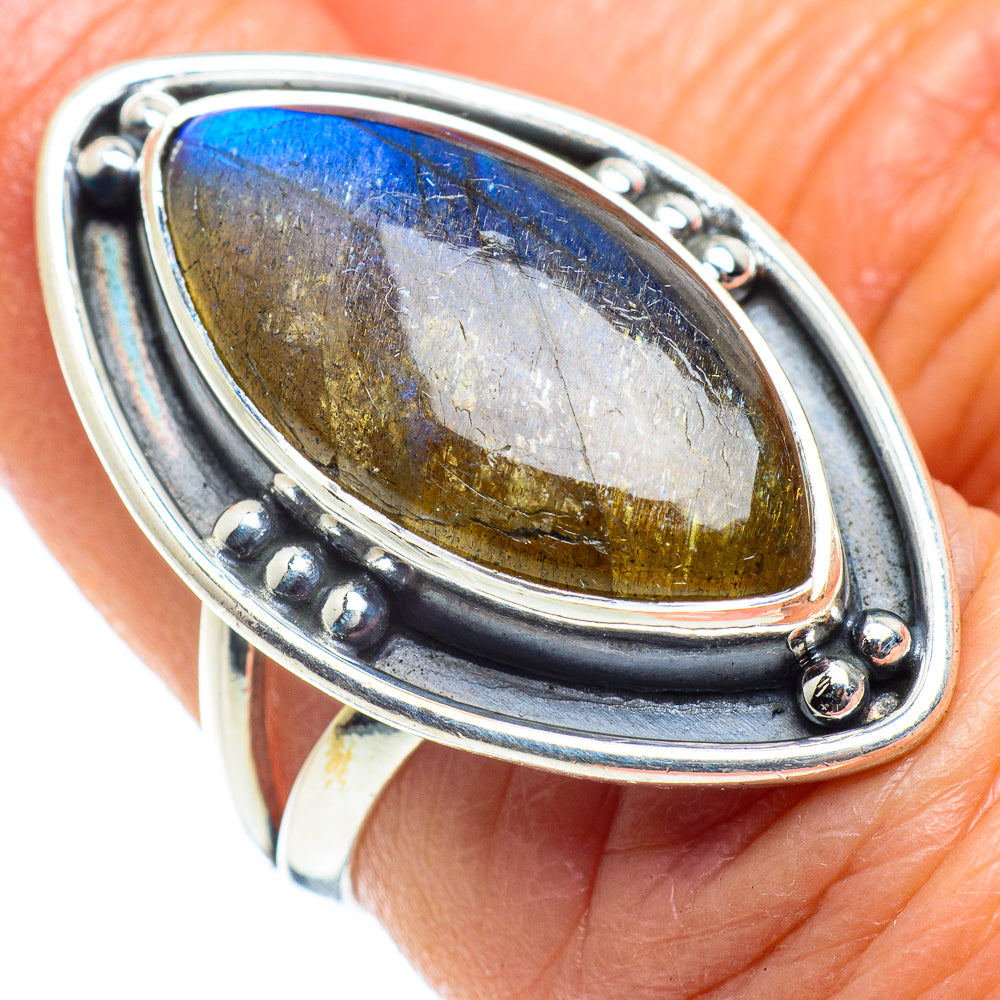 Labradorite Rings handcrafted by Ana Silver Co - RING57852