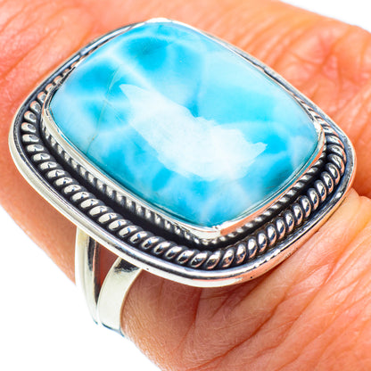 Larimar Rings handcrafted by Ana Silver Co - RING57854