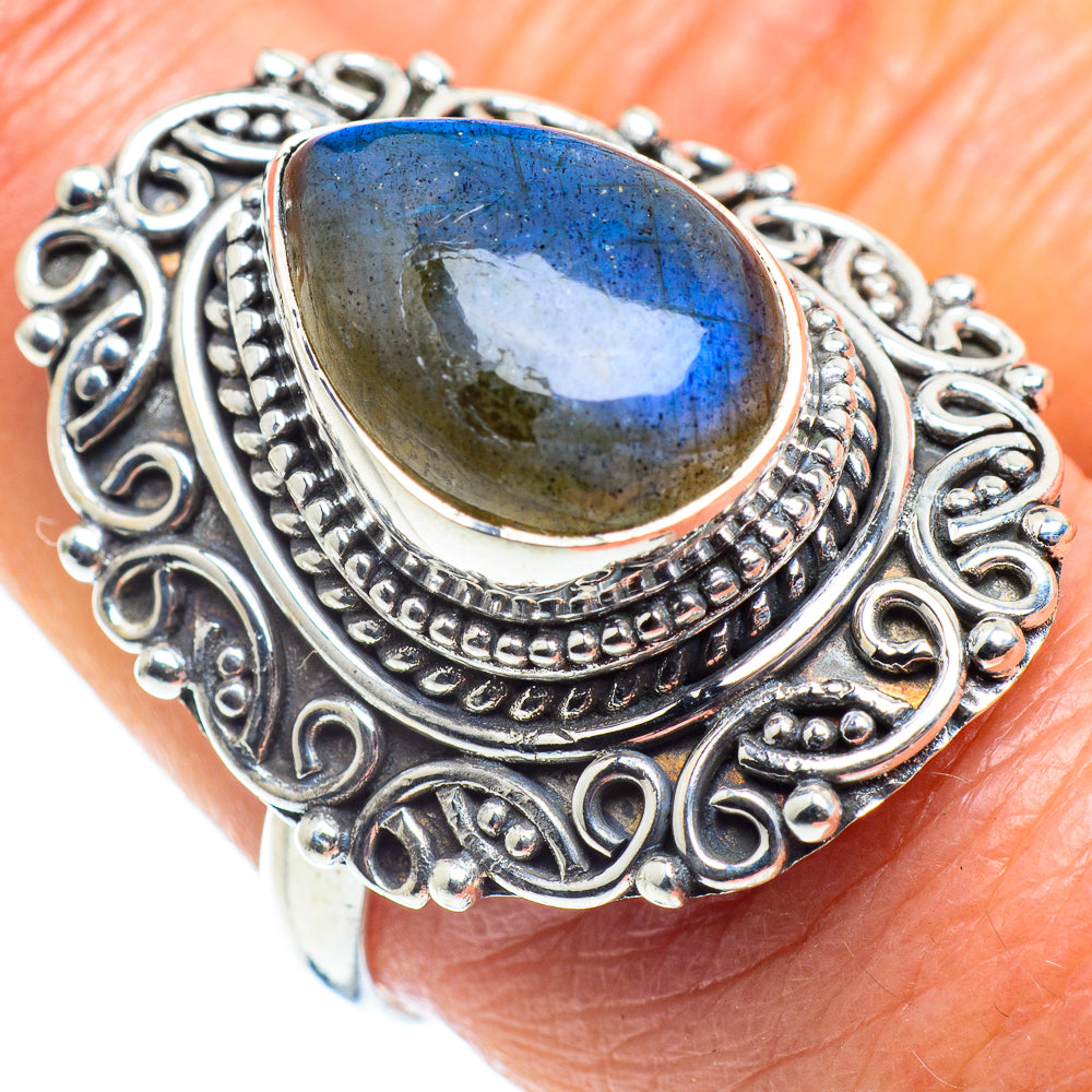 Labradorite Rings handcrafted by Ana Silver Co - RING57856