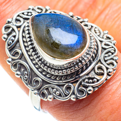 Labradorite Rings handcrafted by Ana Silver Co - RING57856