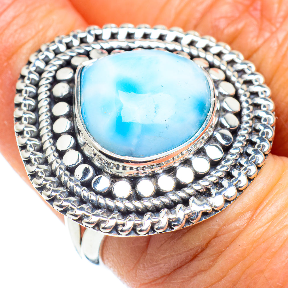 Larimar Rings handcrafted by Ana Silver Co - RING57872