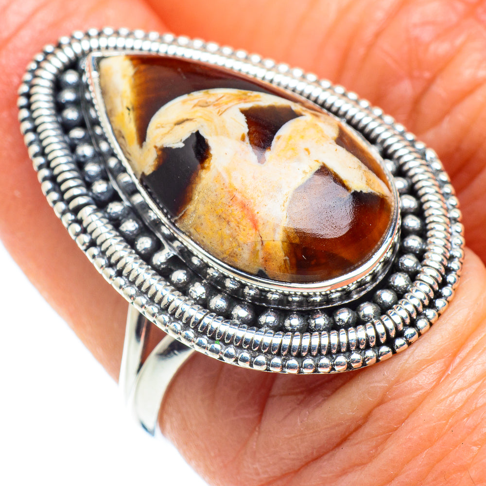 Peanut Wood Jasper Rings handcrafted by Ana Silver Co - RING57874