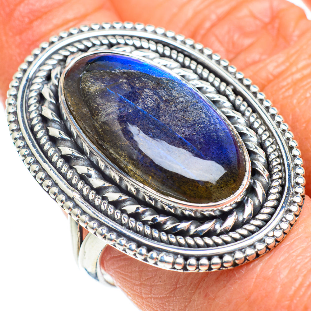 Labradorite Rings handcrafted by Ana Silver Co - RING57878