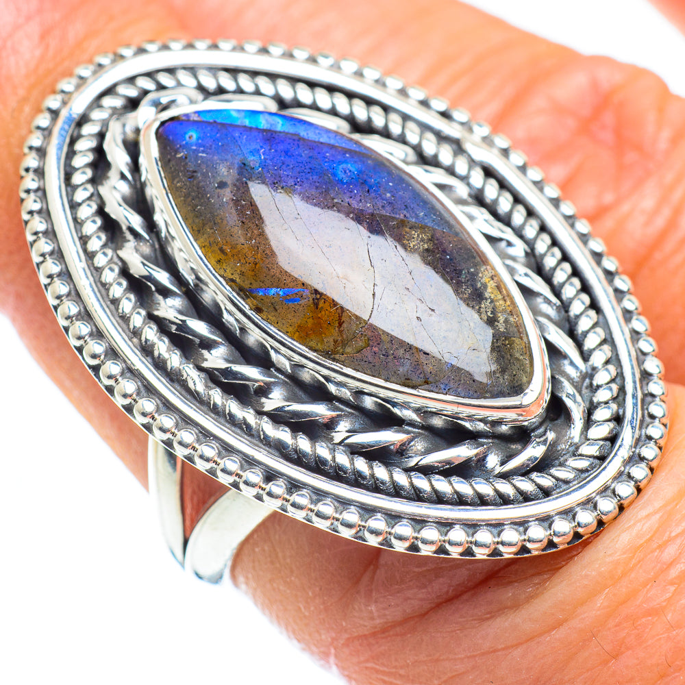 Labradorite Rings handcrafted by Ana Silver Co - RING57880