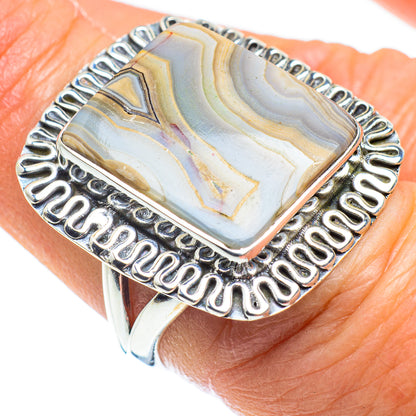 Laguna Lace Agate Rings handcrafted by Ana Silver Co - RING57881