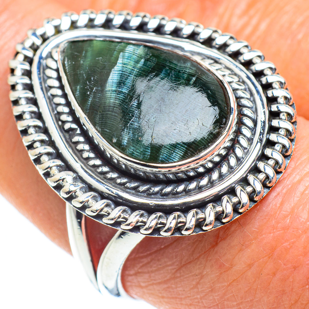 Seraphinite Rings handcrafted by Ana Silver Co - RING57883