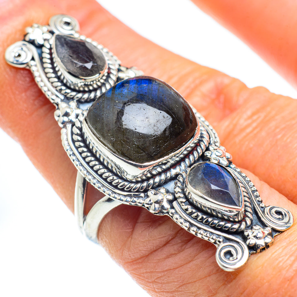 Labradorite Rings handcrafted by Ana Silver Co - RING57884