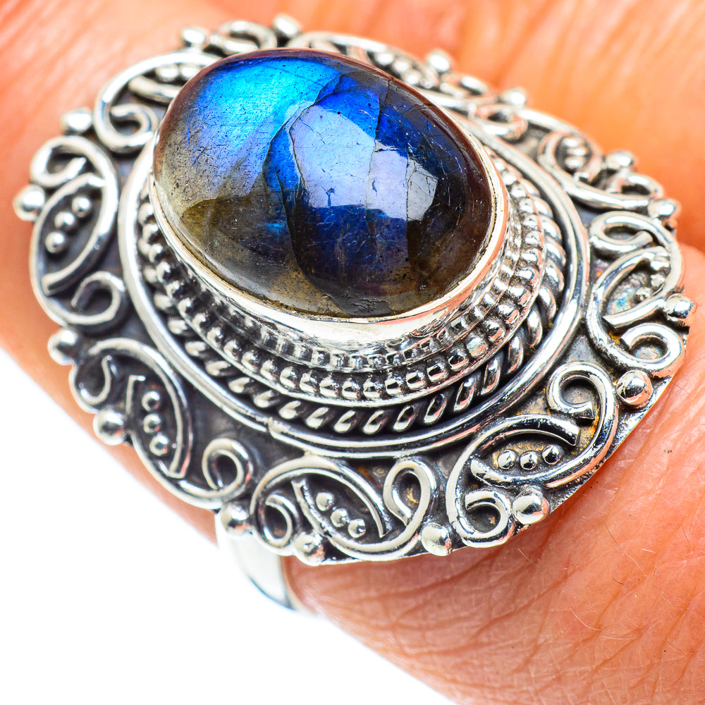 Labradorite Rings handcrafted by Ana Silver Co - RING57891
