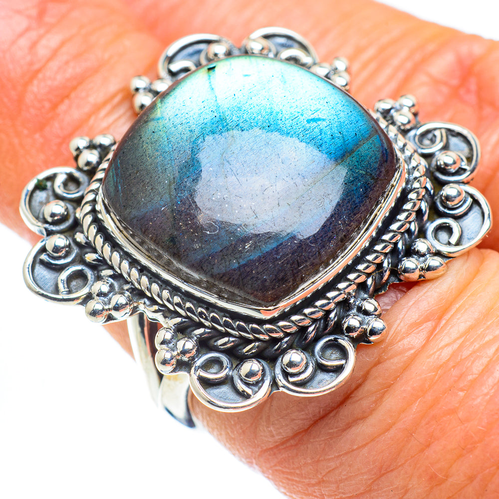 Labradorite Rings handcrafted by Ana Silver Co - RING57895