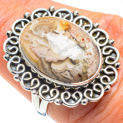 Laguna Lace Agate Rings handcrafted by Ana Silver Co - RING57896