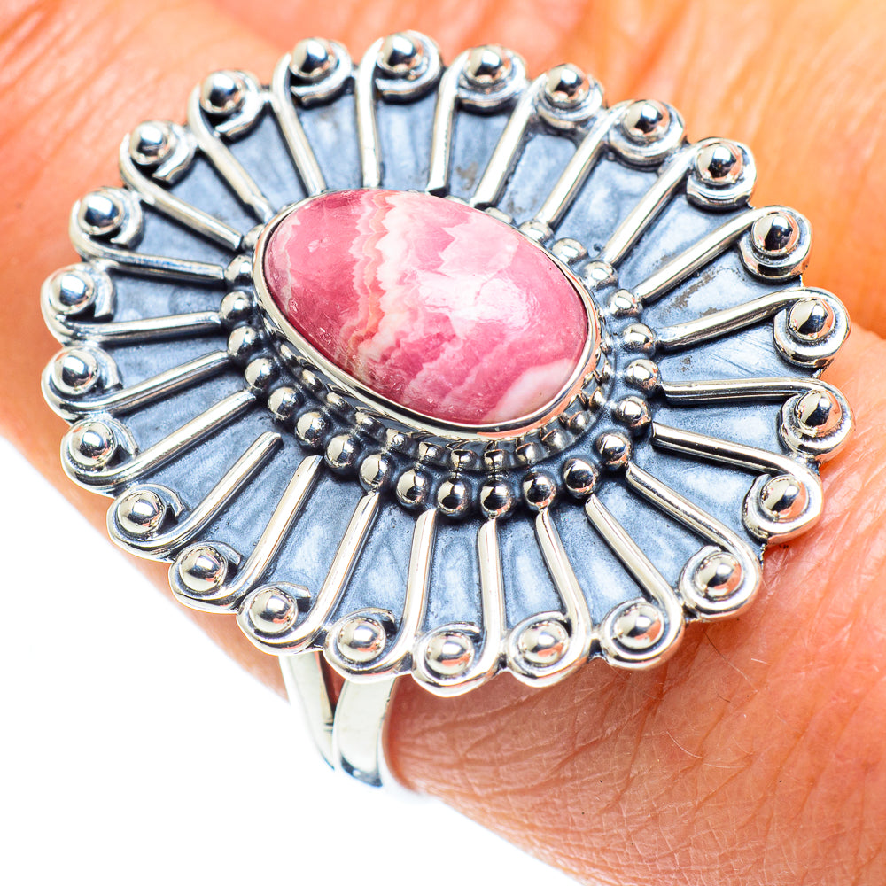 Rhodochrosite Rings handcrafted by Ana Silver Co - RING57897