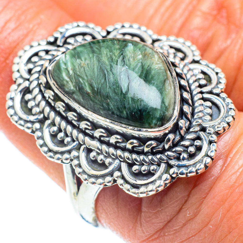 Seraphinite Rings handcrafted by Ana Silver Co - RING57910