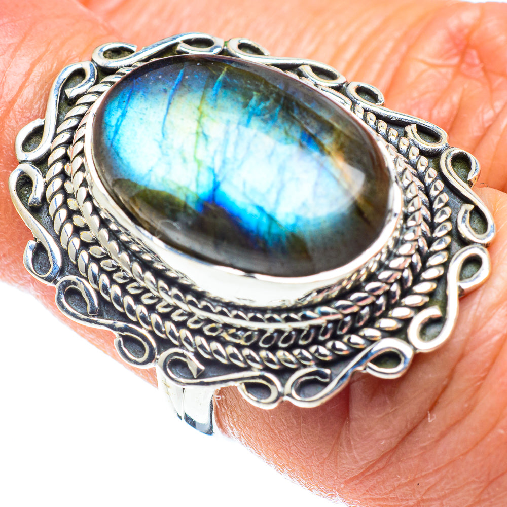 Labradorite Rings handcrafted by Ana Silver Co - RING57913