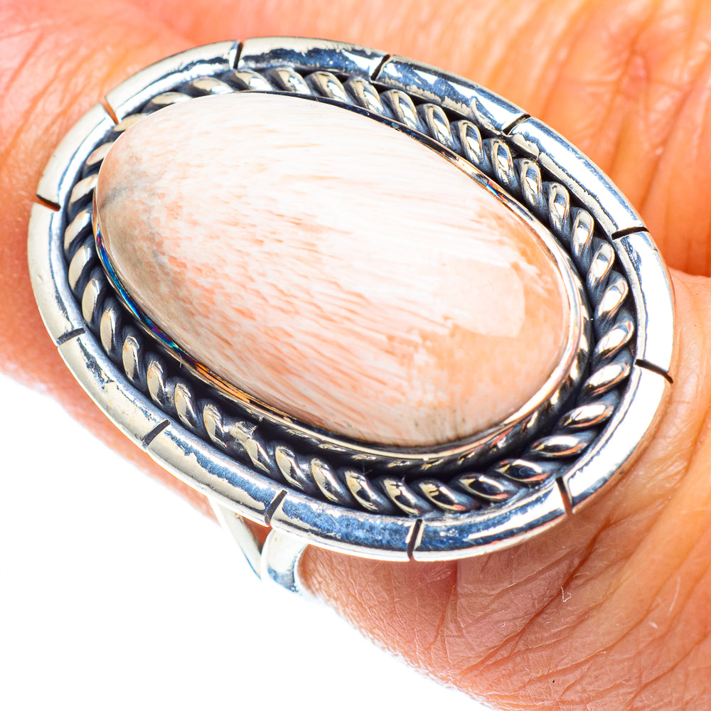 Scolecite Rings handcrafted by Ana Silver Co - RING57917