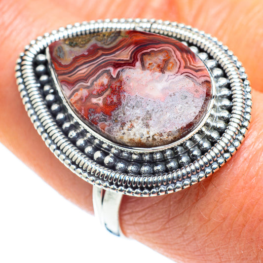 Crazy Lace Agate Rings handcrafted by Ana Silver Co - RING57926