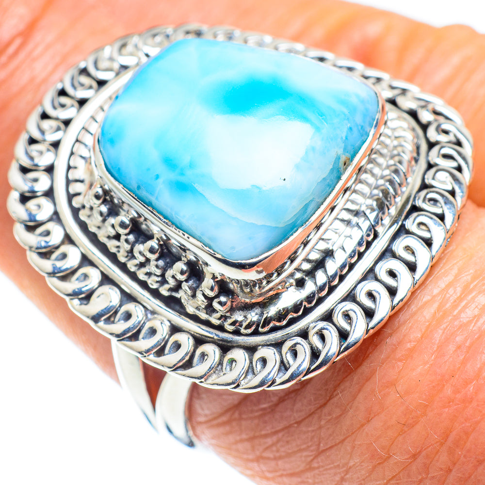 Larimar Rings handcrafted by Ana Silver Co - RING57928