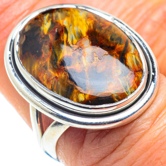 Golden Pietersite Rings handcrafted by Ana Silver Co - RING57932