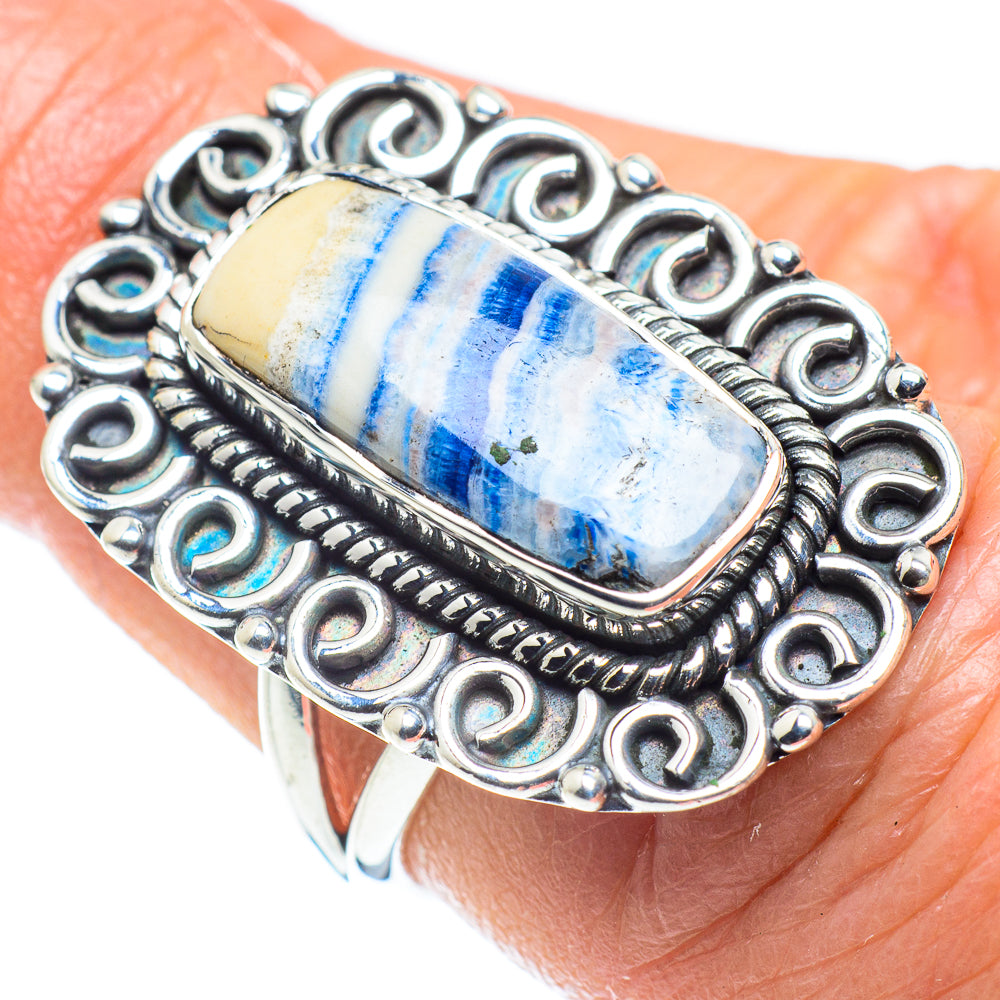 Blue Scheelite Rings handcrafted by Ana Silver Co - RING57937