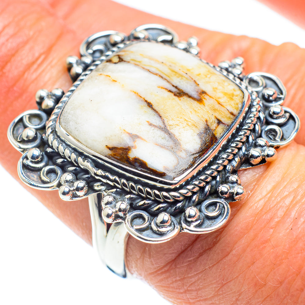 Peanut Wood Jasper Rings handcrafted by Ana Silver Co - RING57959