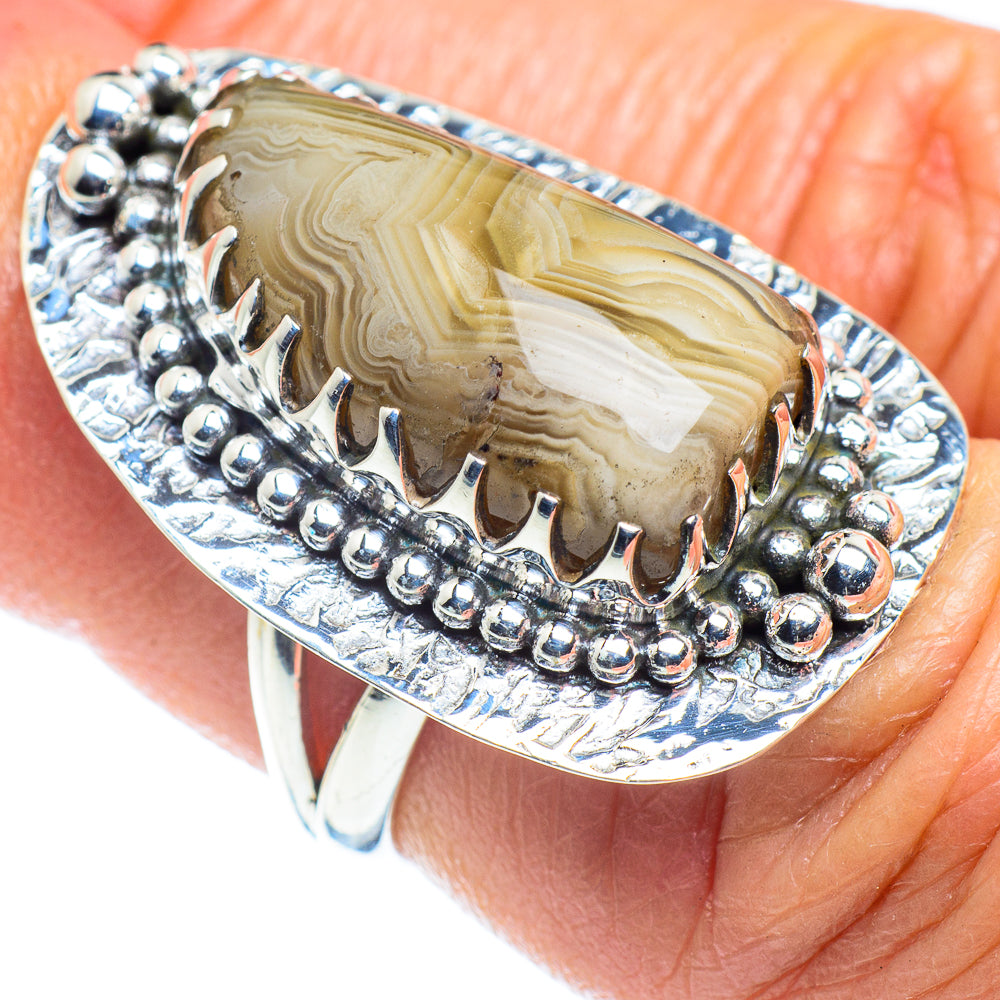 Laguna Lace Agate Rings handcrafted by Ana Silver Co - RING57977