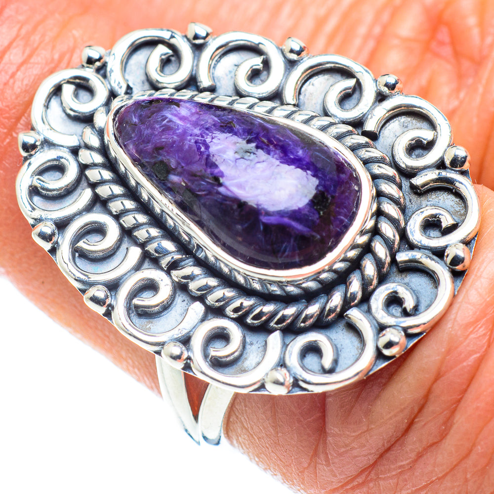 Charoite Rings handcrafted by Ana Silver Co - RING57978