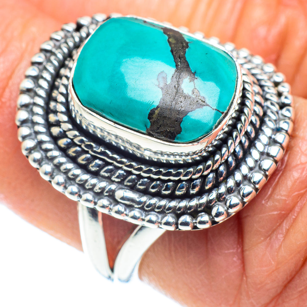 Tibetan Turquoise Rings handcrafted by Ana Silver Co - RING57983